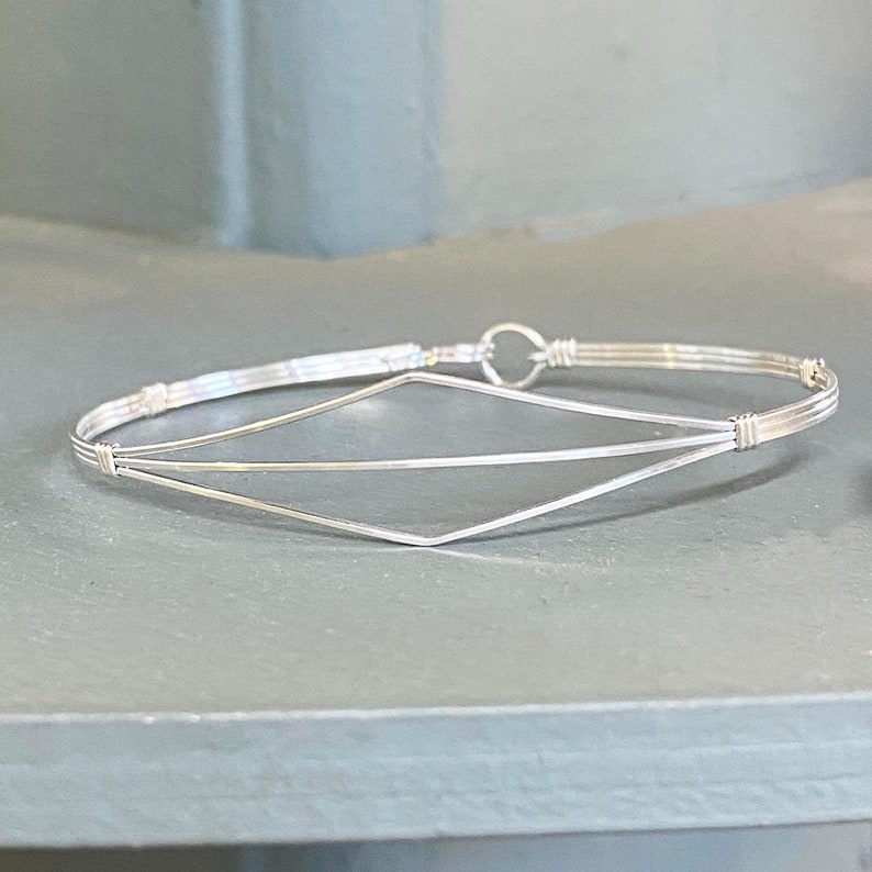 Sterling Bracelet - Silver Bangle - Delicate Sterling Silver Wirewrapped Bracelet - Sterling Silver Wire - Teen Jewelry - Gift For Her bild 1