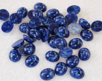 42 pieces Faux Lapis 12x10mm Acrylic Cabochons