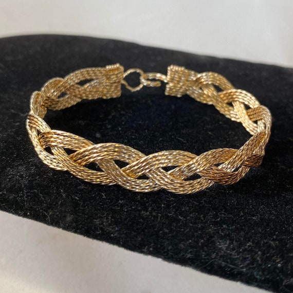 Wide Twist Wire Braided Bracelet - 12 Strand Wirewrapped Braid Bangle - Classy Woven Wire Bracelet - Anniversary Gift