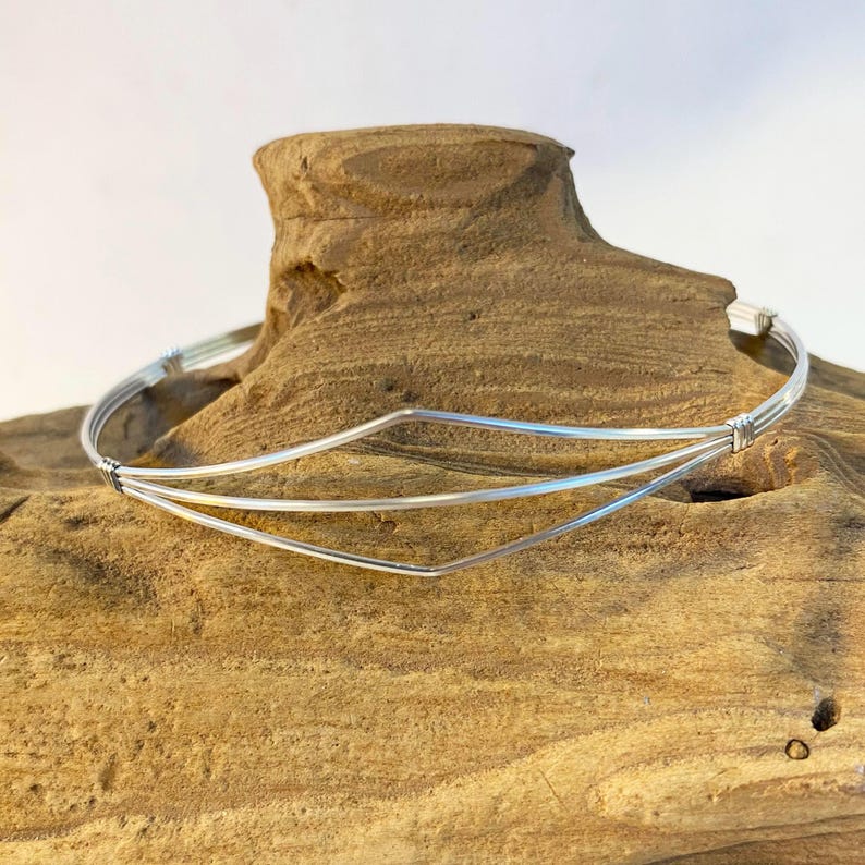 Sterling Bracelet - Silver Bangle - Delicate Sterling Silver Wirewrapped Bracelet - Sterling Silver Wire - Teen Jewelry - Gift For Her bild 8