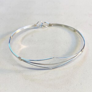 Sterling Bracelet - Silver Bangle - Delicate Sterling Silver Wirewrapped Bracelet - Sterling Silver Wire - Teen Jewelry - Gift For Her bild 10
