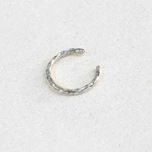 Ear Cuff - Thin Ear Cuff - Thin, Dainty Sterling Silver Twist Wire Ear Cuff - Faux Piercing - Ear Band - Ear Wrap - Silver Ear Cuff