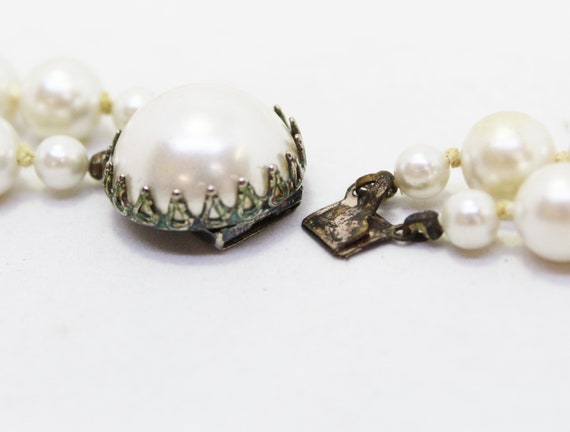 Vintage Faux Pearl Choker - Double Strand Pearls … - image 8
