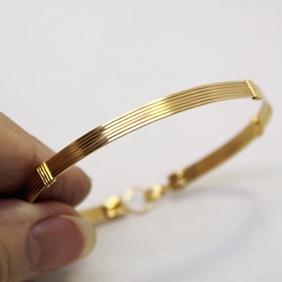Gold wire clearance bangle