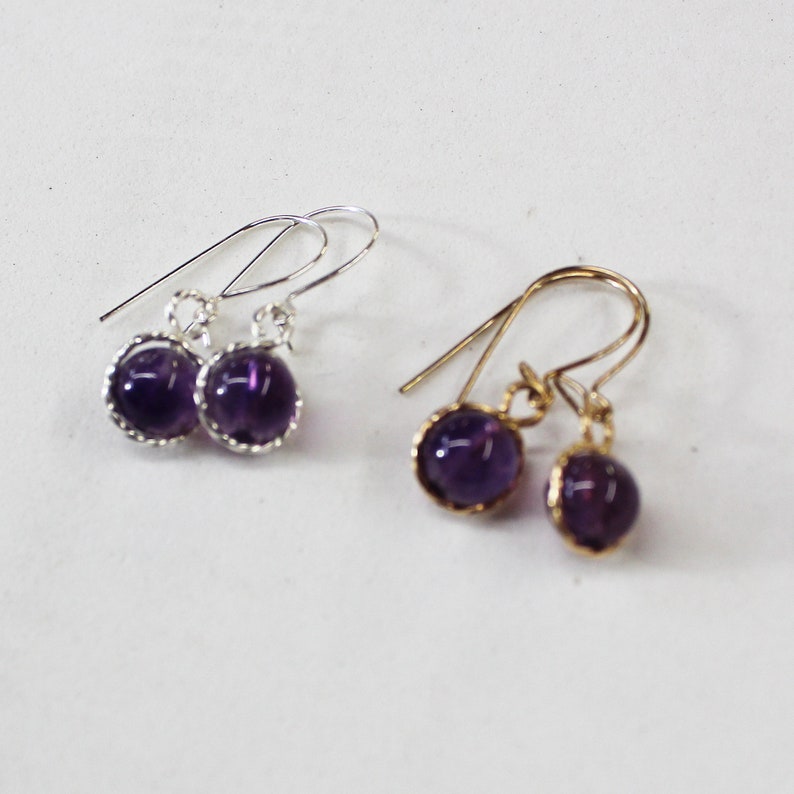 Dangle Earrings Sweet Amethyst Silver Drop Earrings Drop Earrings Amethyst Earrings February Birthstone Amethyst Sterling Earrings