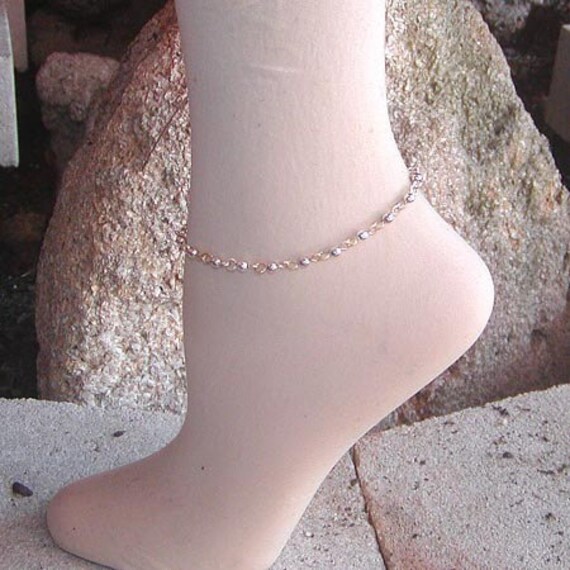 Two tone ankle bracelets online
