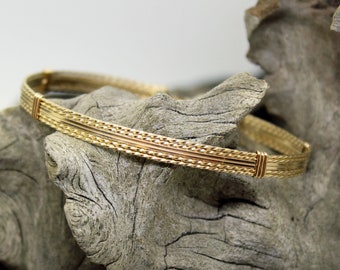 Wirewrapped Bracelet - Sweet 14kt Gold Filled Wire Bangle - Stackable Bracelet - Affordable Bracelet - Holiday Gift - TTSSTT