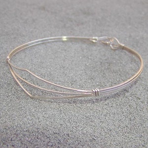 Sterling Bracelet - Silver Bangle - Delicate Sterling Silver Wirewrapped Bracelet - Sterling Silver Wire - Teen Jewelry - Gift For Her bild 5