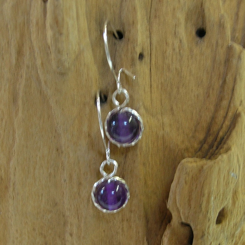 Dangle Earrings Sweet Amethyst Silver Drop Earrings Drop Earrings Amethyst Earrings February Birthstone Amethyst Sterling Earrings