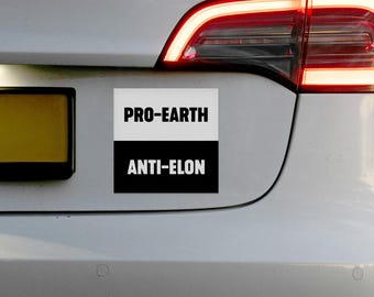 Pro-Earth Automagnet - Humorvoller Anti Elon Musk Aufkleber