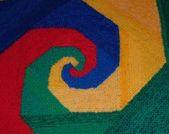 Swirl Without End - PDF pattern for knitted afghan