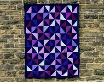 Tilting at Windmills - PDF pattern for knitted afghan/wall-hanging