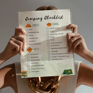 Camping Detailed Checklist Universal Helper For Campers Editable Printable Camp Packing List For Best Nature Adventure All You Need Checkbar