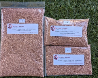 Destiny's Number 1 Copper Chops Granulated 1lb/3lb/5lb bag with 99.9% Purity and Precise Machine Cut