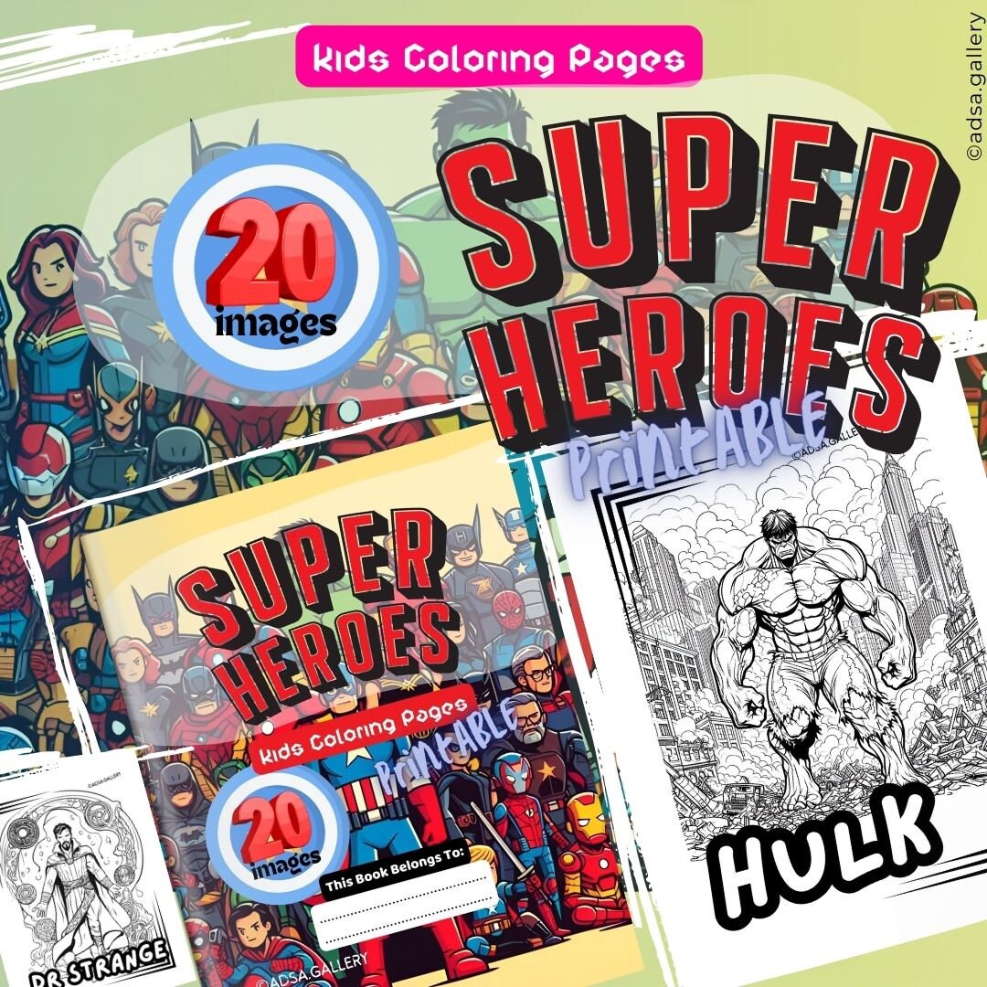 20 Exclusive Printable Picture Book, Consisting of 20 Printable ...