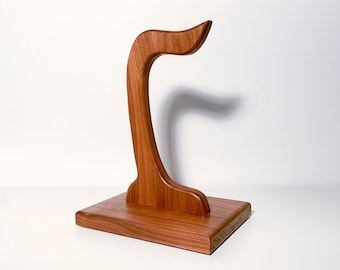 The Duck Walnut Headphone Stand, Headset wood holder, Headset hanger, Audiophile gift, Home office, Office desk accessories