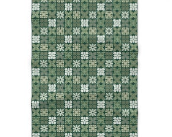 Manta de bebé de forro polar suave con patrón hawaiano verde, regalo hawaiano para niña, niño, recién nacido, baby shower, mamá, keiki y decoración infantil.