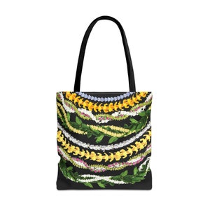 Tragetasche, Hawaiianische Lei Stränge Blumen Design, Puakenikeni, Krone, Floral, Lokale Hawaii Tasche, Schule, Strand, Alltag, Geschenk für Sie