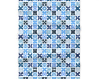 Manta de bebé de forro polar suave con patrón hawaiano azul, regalo hawaiano para niño, niña, recién nacido, baby shower, mamá, keiki y decoración infantil.