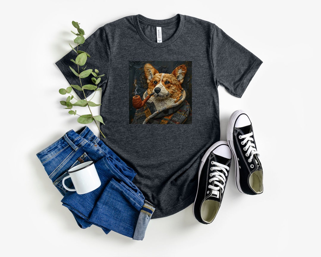Classy Corgi T Shirt, the Smoking Corg, Corgi Lover Gift, Unique Corgi  Apparel, Corgi Owner Tee, Corgi Mom Gift