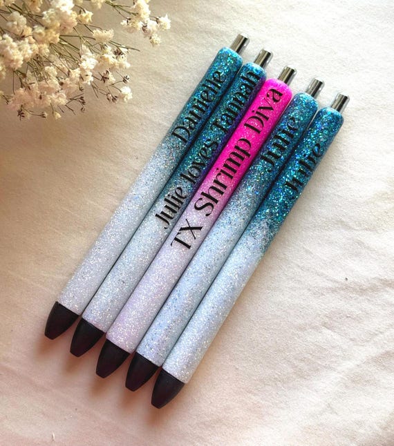 Personalized Pens Epoxy Inkjoy Pens Custom Glitter Pens, Ink Joy