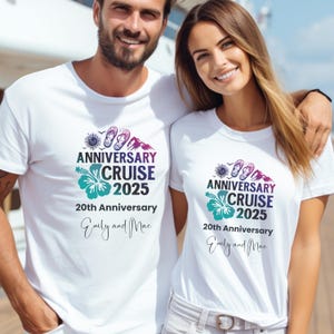 Personalized Anniversary Cruise Vacation Shirts Custom Vacation Trip T-shirt Vacation Matching Couples Shirts Cruise Tee Shirts