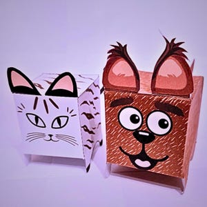 Printable Kids Crafts, Printable Animals, Cute Dog, Cat, Instant Download, DIY Paper Projects, Arts & Crafts for Children, Farm Animals