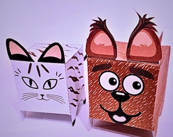 Printable Kids Crafts, Printable Animals, Cute Dog, Cat, Instant Download, DIY Paper Projects, Arts & Crafts for Children, Farm Animals