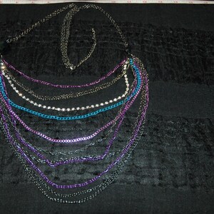 Vintage 90s multi chain necklace image 3