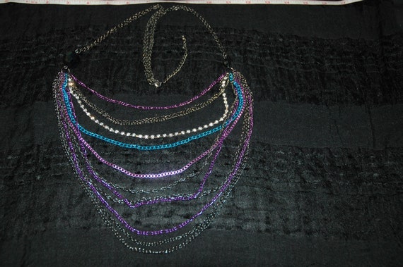 Vintage 90s multi chain necklace - image 3
