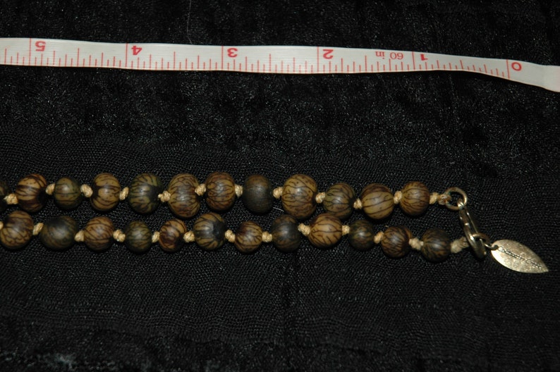Coldwater Creek knotted natural seed necklace.