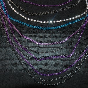 Vintage 90s multi chain necklace image 4