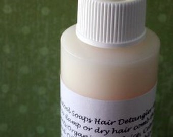 Hair Detangle Spray Wheat 95 % Organic Leave In Fine Mister Bottle 2 Sizes available by Toadstool Soaps