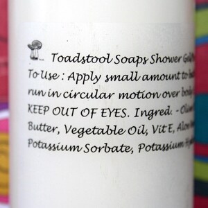 Body Wash Vanilla Sandalwood Shea Butter Olive Oil Shower Gel Aloe Vera Sunflower Oil from Toadstool Soaps image 2