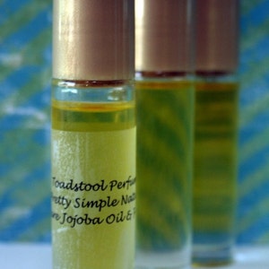 Sandalwood Perfume Oil Certified Organic Jojoba Oil Sandalwood Roll On Body Oil by Toadstool Soaps