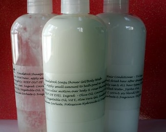 Shampoo Hair Conditioner Shower Gel Full Sized You Choose Scents Mix N Match Set Toadstool Soaps