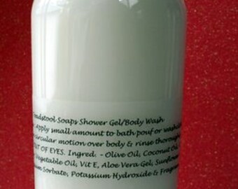 Wonder of Winter Shower Gel Olive Oil Body Wash Aloe Vera Sunflower Oil  by Toadstool Soaps