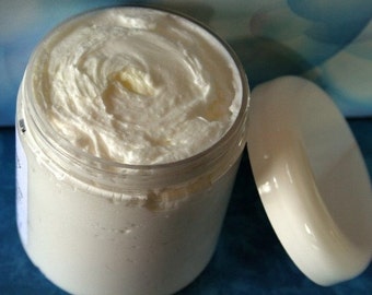 Sea Salt Scrub Nag Champa Whipped Creamy Soapy Body Scrub Shea Butter Olive Oil by Toadstool Soaps