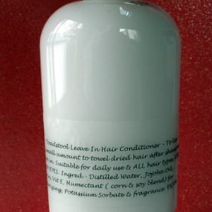 Conditioner Truly Rose Leave In Hair Conditioner Jojoba Glycerin Vit E made by Toadstool Soaps