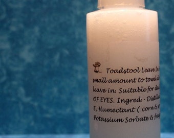 Hair Conditioner Leave In Travel Size 3 Ounces You Choose the Scent by Toadstool Soaps