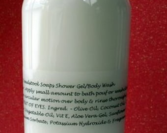 Body Wash Midnight Kiss Shower Gel Olive Oil Body Wash Aloe Vera Sunflower Oil  by Toadstool Soaps