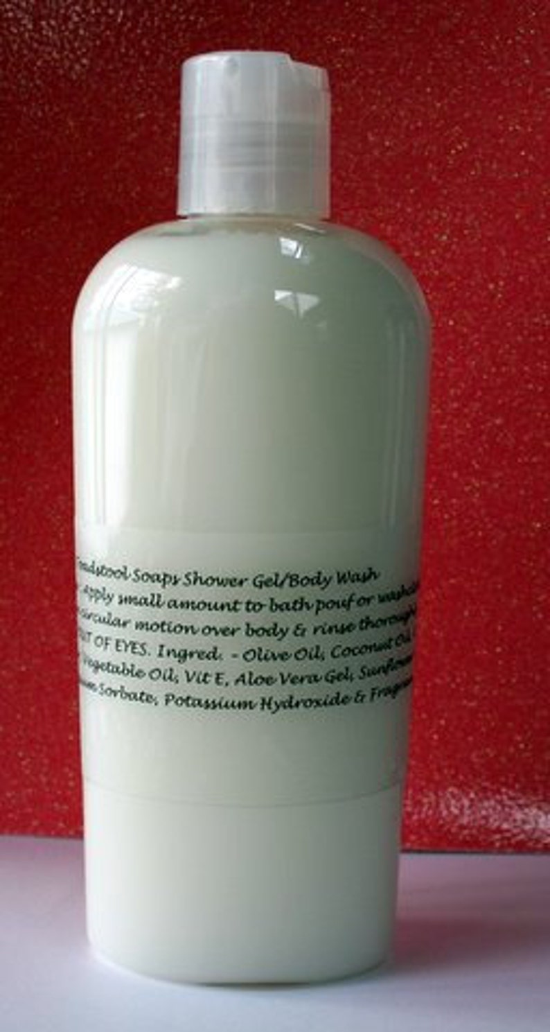 Body Wash Vanilla Sandalwood Shea Butter Olive Oil Shower Gel Aloe Vera Sunflower Oil from Toadstool Soaps image 1