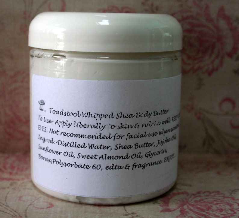 Half Pound Body Butter Jasmine Whipped Shea Butter Jojoba Sunflower Oils Toadstool Soaps image 4