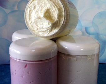 Raspberry Vanilla Bath Mousse Whipped Creamy Shower Soap Olive Oil Shea Butter by Toadstool Soaps