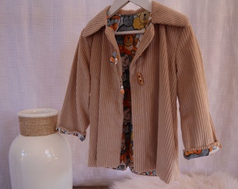 Corduroy Camel Toddler Kids Jacket | Handmade, Cotton