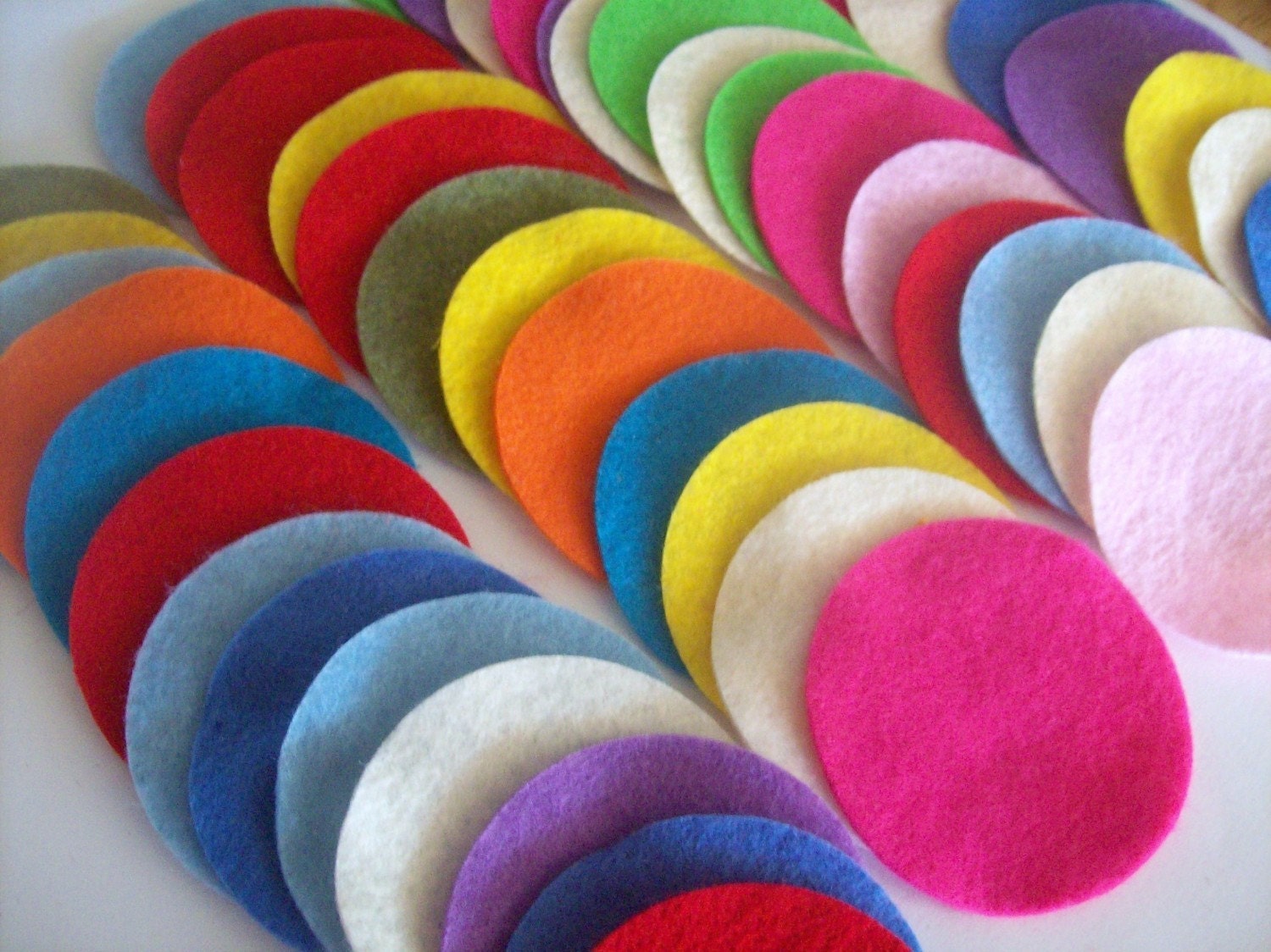 Felt circles variety of colors and sizes 1 1.5 2 2.5 3 Etsy