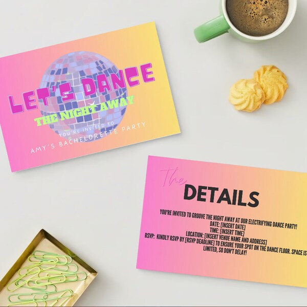 Digital Colorful Bachelorette Weekend Invitation