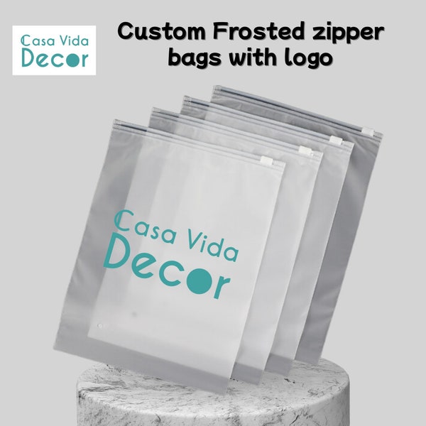 Custom Frosted zipper bags with logo ,clear zipper bag ,zipper bag for clothing ,custom zip bags, ziplock bag high quality zipper bags