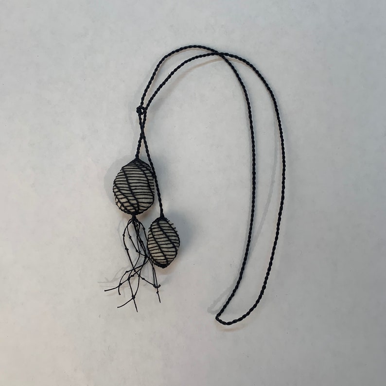Captured stone necklace two stone #1