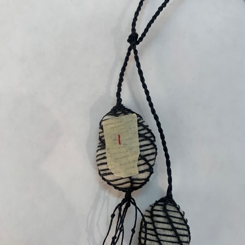 Captured stone necklace two stone #1